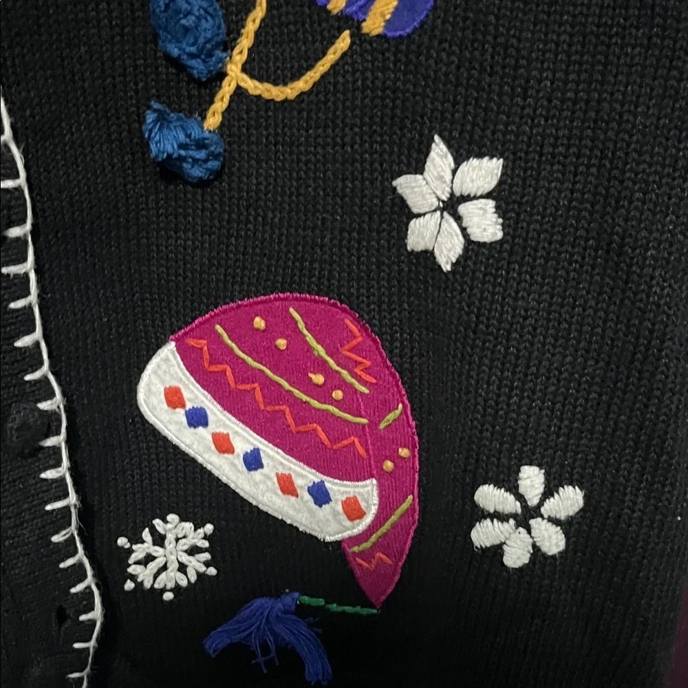 Vintage B.P. Design Winter Embroidered Women's Vest